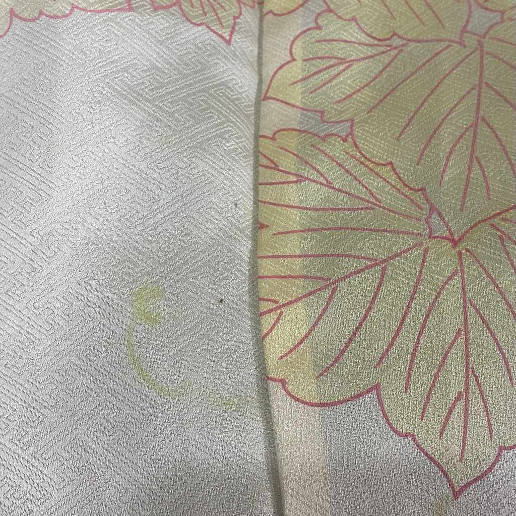 Vintage Kimono Jacket (Haori) - Green Shibori-Dyed H001