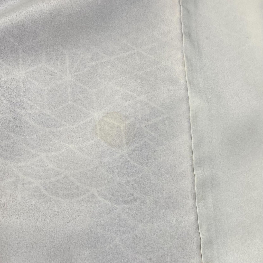 Handcrafted Robe from Vintage Kimono - Purple "ASANOHA" and "SEIGAIHA" Pattern D024