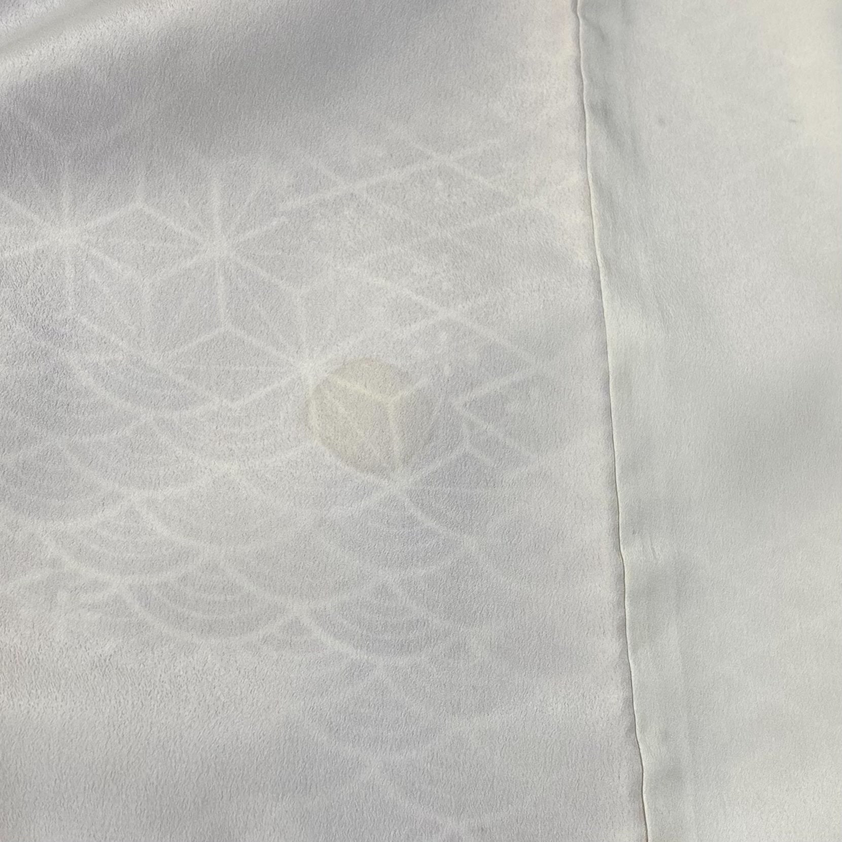 Handcrafted Robe from Vintage Kimono - Purple "ASANOHA" and "SEIGAIHA" Pattern D024