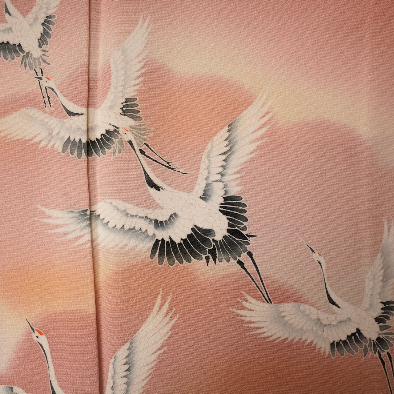 Handcrafted Robe from Vintage Kimono - Pink Vine Design D018