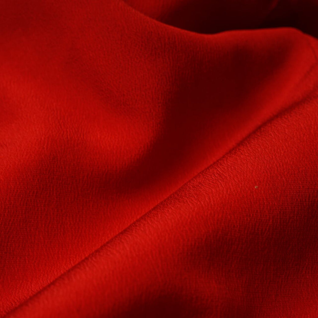 Handcrafted Robe from Vintage Kimono - Red Botanical Design D011