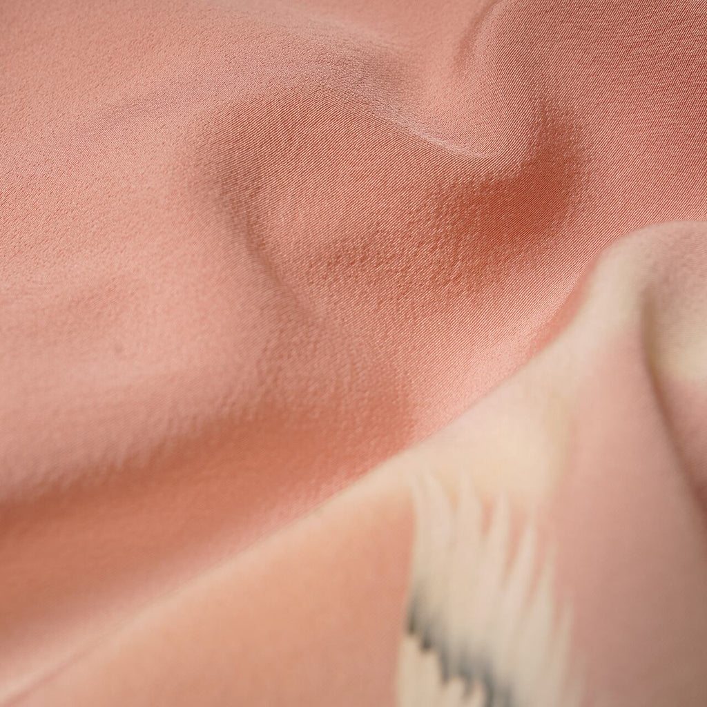 Handcrafted Robe from Vintage Kimono - Pink Vine Design D018