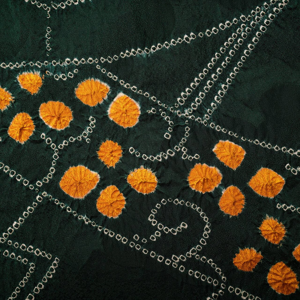 Vintage Kimono Jacket (Haori) - Green Shibori-Dyed H001