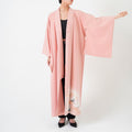 Handcrafted Robe from Vintage Kimono - Pink Vine Design D018