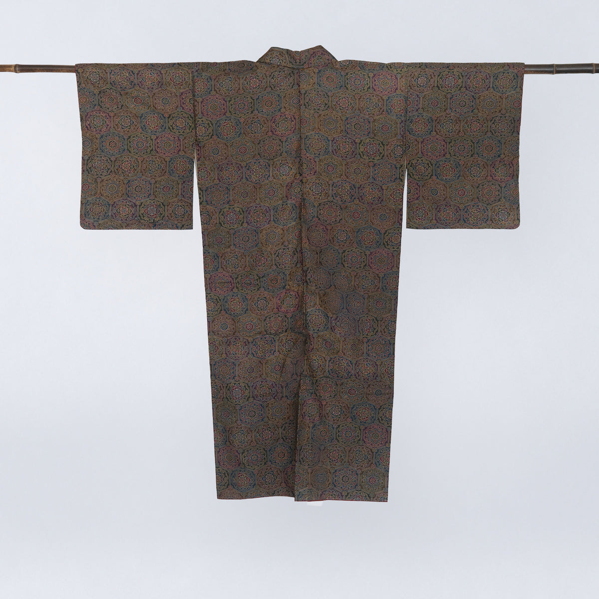 Handcrafted Robe from Vintage Kimono - Japanese Paisley Design D029
