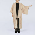 Handcrafted Robe from Vintage Kimono - Dusty Pink Leaf Design D036