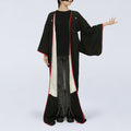 Handcrafted Robe from Vintage Kimono - Black & White Chrysanthemum Design D039