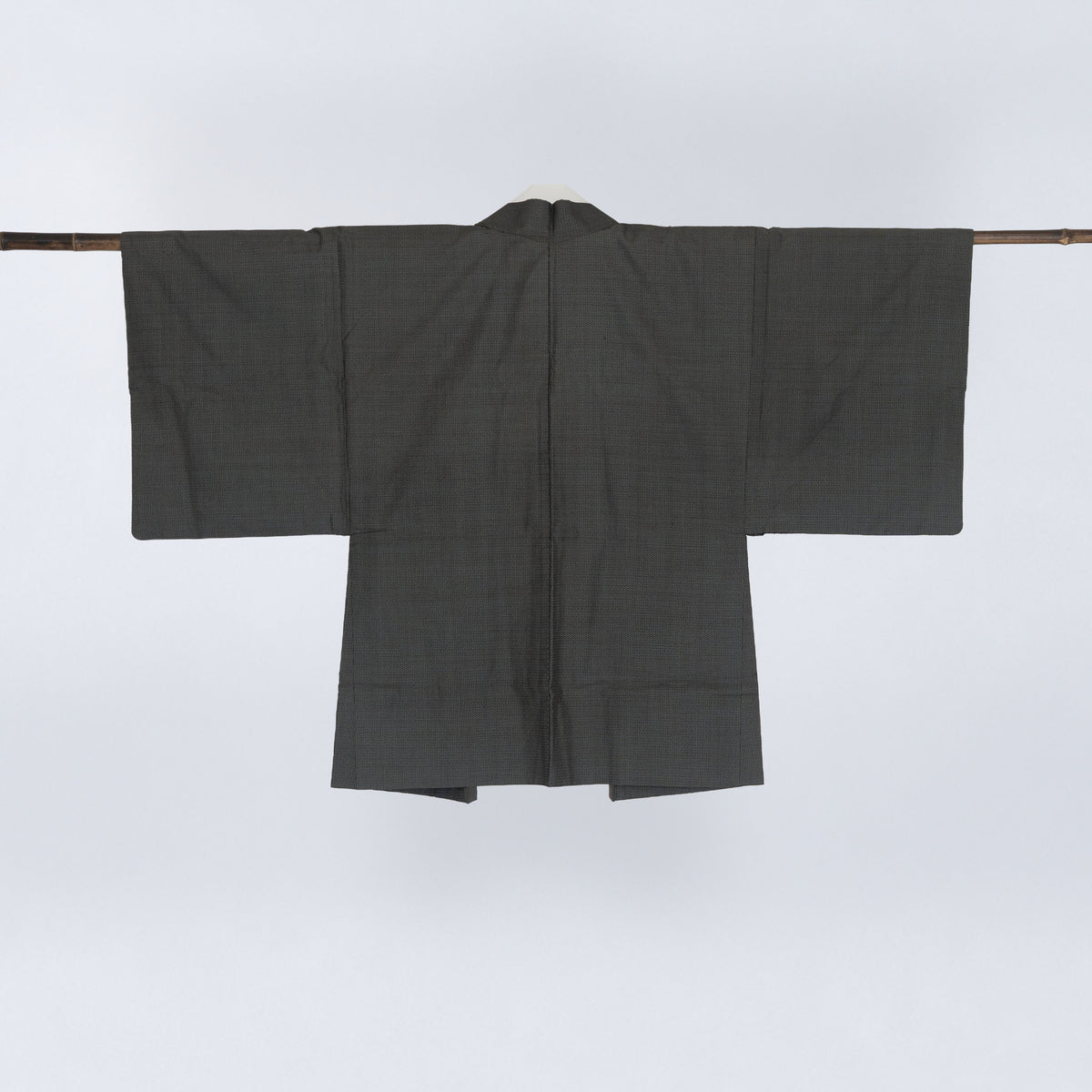 Vintage Kimono Jacket (Haori) - Black & Blue "Oshima Tsumugi" H015