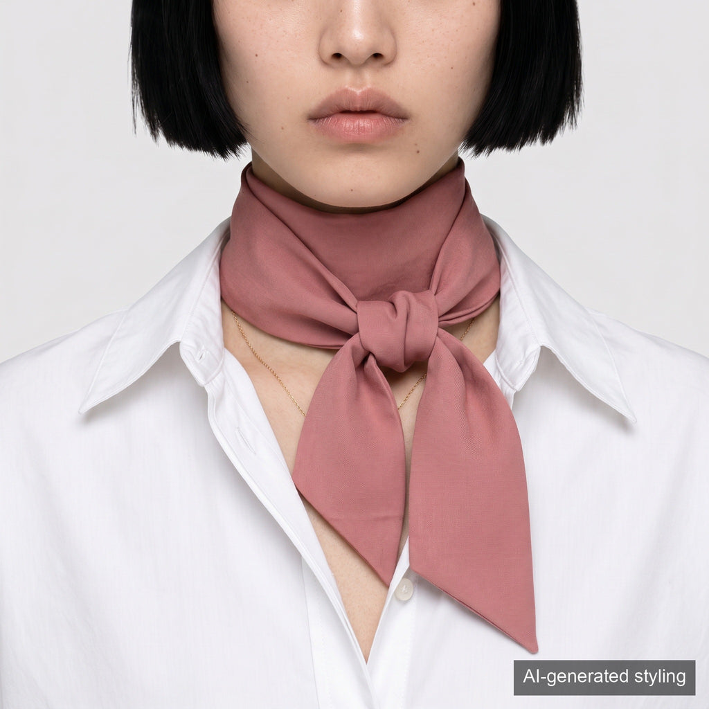 Handcrafted Scarf from Vintage Kimono - Pink Design T011
